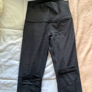 Lululemon Black Emboss Align Leggings Size 2